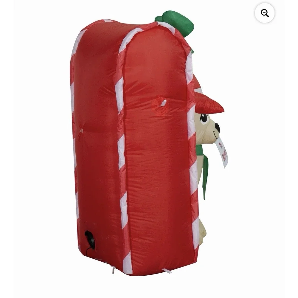 Holiday Time Mailbox Dog Christmas Airblown Inflatable 3.5' Letters To Santa NEW